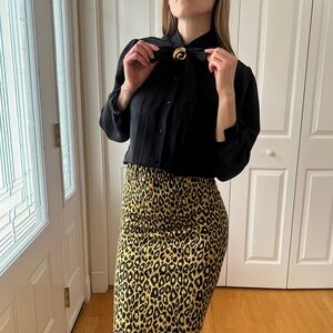 1980’s Pleated Blouse with Bow